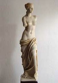 Venus von Milos, eine Reproduktion einer rmischen Figur aus Kunstmarmor