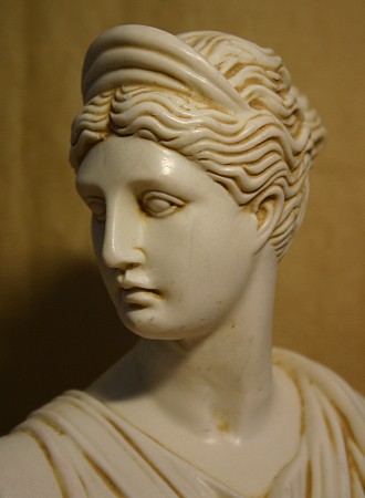 Bste der Diana, eine Reproduktion einer rmischen Figur aus Kunstmarmor