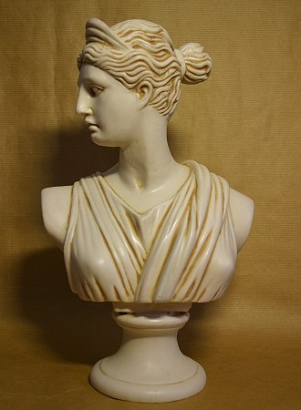 Bste der Diana, eine Reproduktion einer rmischen Figur aus Kunstmarmor