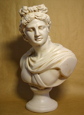 Bste des Apollo, eine Reproduktion einer rmischen Figur aus Kunstmarmor