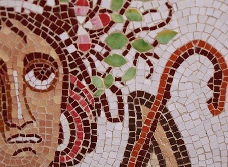»Herbst und Winter«, Detail einer Reproduktion eines römischen Mosaiks