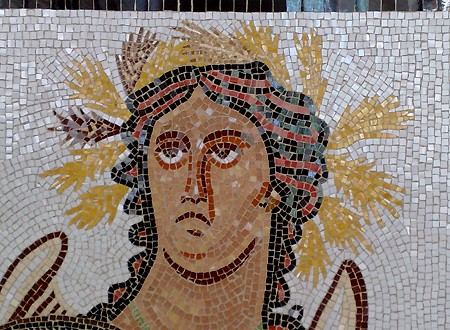 Sommer, Detail einer Reproduktion eines rmischen Mosaiks