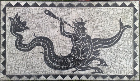 Darstellung Trition, Reproduktion eines rmischen Mosaiks