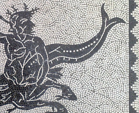 Darstellung Trition, Reproduktion eines rmischen Mosaiks